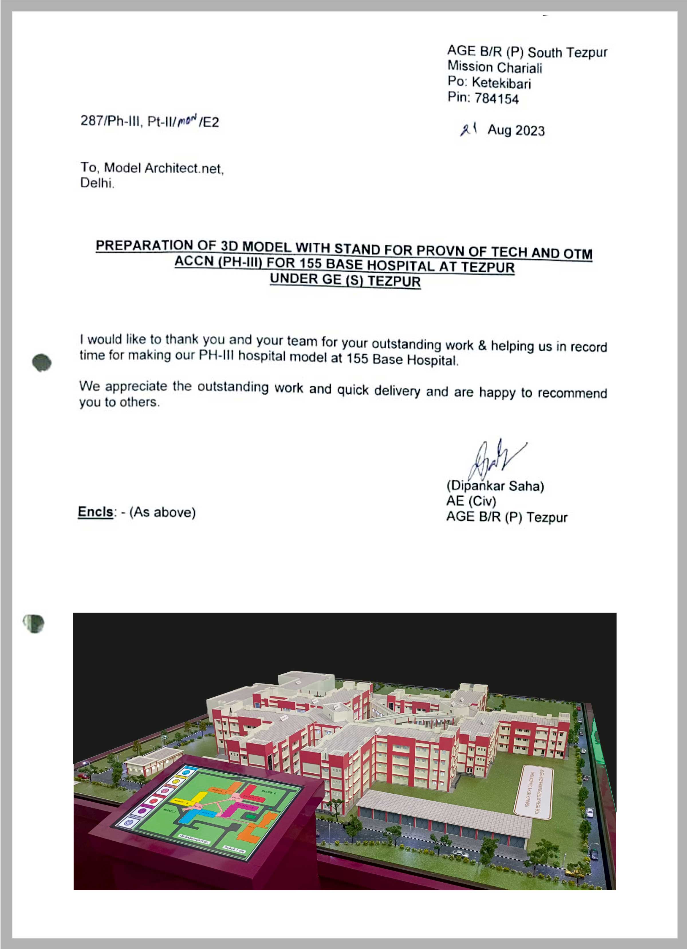 Base Hospital  at TezPur , Assam 
